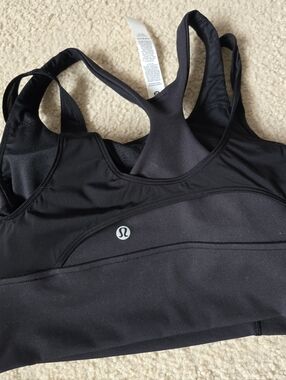 lululemon athletica Black Strappy Racerback Sports Bra